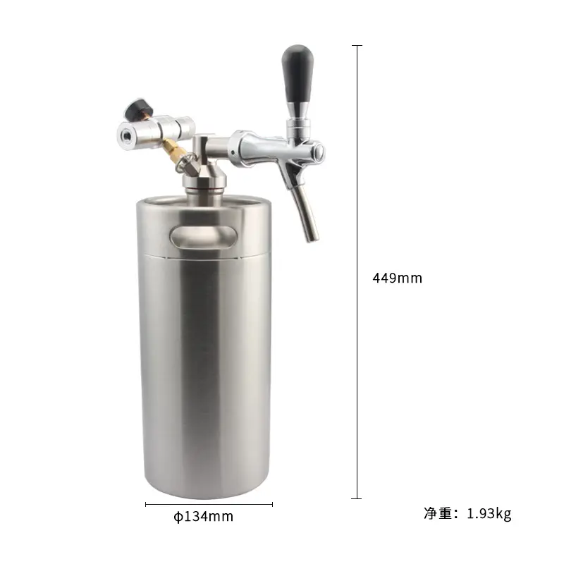 Alta qualidade OEM ODM personalizado 5l aço inoxidável Beer Kegs System Mini Keg Dispenser