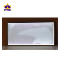 Kotak lampu Poster film aluminium ultratipis LED kustom bingkai gambar hitam ramping Snap kotak lampu Menu Led