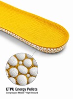 Semelles intérieures en PU pour la course à pied, absorption des chocs, légères, flexibles, en tissu mesh respirant, confortables, écologiques, unisexes.