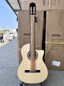 <span class=keywords><strong>Guitarra</strong></span> Flamenca Eléctrica Aiersi de 39 Pulgadas, Hecha a Mano, Totalmente Sólida, Estilo Vintage, <span class=keywords><strong>Guitarra</strong></span> Clásica Española <span class=keywords><strong>con</strong></span> Pastilla - Product Image 2