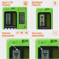 HUEPAR LR-5RG livellamento elettronico linee orizzontali verticali per rilevatore ricevitore di livello Laser a raggio verde e rosso
