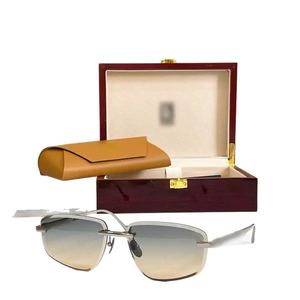 Lunettes de soleil rétro 2026 pour femmes, de marque, design tendance, sans monture, verres dégradés, lunettes sans cadre pour dames - Product Image 4