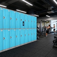 Casiers électroniques étanches en plastique ABS Toppla, écologiques, avec serrures à clé, 6/12 compartiments, pour téléphones portables et vestiaires de gym