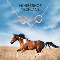 Bijoux de mode 925 Sterling Silver Two Tone Simple Horse Snaffle Chokers Collier