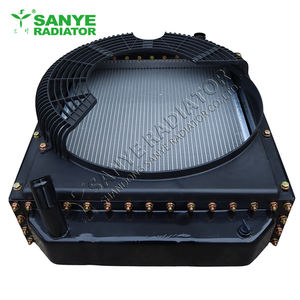 Su misura gruppo radiatore 4105 rame alluminio serbatoio acqua radiatore per macchine edili escavatore - Product Image 2