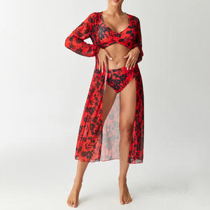 <span class=keywords><strong>Maillot</strong></span> <span class=keywords><strong>de</strong></span> <span class=keywords><strong>bain</strong></span> 3 pièces pour femme avec <span class=keywords><strong>bandeau</strong></span> imprimé 4 couleurs, <span class=keywords><strong>maillot</strong></span> <span class=keywords><strong>de</strong></span> <span class=keywords><strong>bain</strong></span> taille haute et kimono à manches longues S-XL - Product Image 3