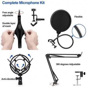 Microphone à condensateur professionnel <span class=keywords><strong>pour</strong></span> diffusion en direct, ensemble de carte son V9 <span class=keywords><strong>pour</strong></span> webcast, diffusion en direct, enregistrement, équipement de <span class=keywords><strong>podcast</strong></span> - Product Image 2