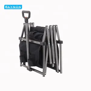 EAYNON Foldable Outdoor Camp Steel Frame Beach Utility Cart Camping Trolley Wagon