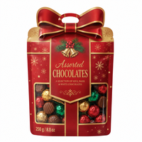 Sac imprimé personnalisé de haute qualité pour cadeaux de Noël, forme boîte, avec poignée ovale et fermeture trois côtés