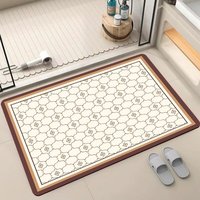 Tapis de bain en polyester à séchage rapide, antidérapant, super absorbant, écologique, adapté aux animaux domestiques, fabriqué à la machine, style moderne