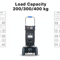 Chariot Élévateur Électrique pour Escaliers, Conteneur à Roulettes en Acier Inoxydable, Capacité de Charge 200kg-400kg, Empilable, pour la Montée d'Escaliers