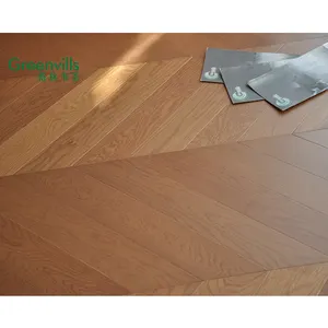 Chevron chêne usine de parquet en bois d'ingénierie vente en gros parquet en bois Chine