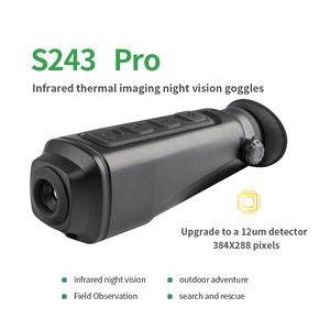 S243Pro อุปกรณ์ถ่ายภาพความร้อนอินฟราเรดแบบพกพารุ่นอัปเกรดสำหรับใช้งานกลางแจ้ง ความละเอียดหน้าจอ 384x288 800x600 4 สี - Product Image 1