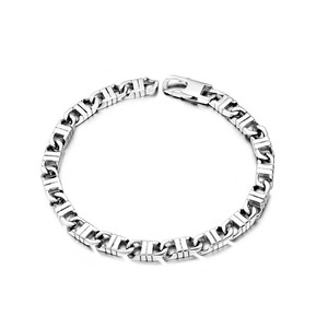Pulsera de Cadena Unisex, Plata Tibetana CE173, Accesorio de Joyería de Moda - Product Image 1
