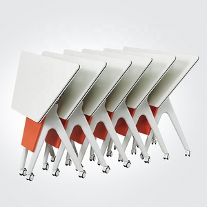 Tavolo Pieghevole per Conferenze su Misura con Telaio in Acciaio, Tavolo Pieghevole a Ventaglio per Uffici Aziendali, Eventi e Seminari - Product Image 4