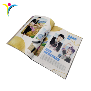 Magazine à couverture souple de haute qualité avec reliure parfaite personnalisée avec couverture en feuille d'or Impression offset couleur pleine sur papier d'art - Product Image 6