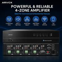 Amplificateur Audio professionnel 8 canaux 4 zones Wifi BT connectivité mélangeur de puissance numérique contrôle du Volume système PA micro classe H