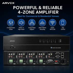 Amplificateur Audio professionnel 8 canaux 4 zones <span class=keywords><strong>Wifi</strong></span> BT connectivité mélangeur de puissance numérique contrôle du Volume système PA micro classe H - Product Image 3