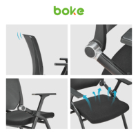 Chaise de bureau pliable empilable en plastique, pour salon, bureau à domicile, moderne, hauteur réglable, facile à nettoyer, durable, personnalisable