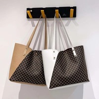 Sac à main pour femme, grand format, sac à main pour faire les courses, sac à main pour femme, sac à main rétro tendance en PU avec une seule poche carrée