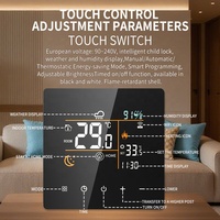 Thermostat intelligent 16A/25A (chauffage électrique) ; 3A (chauffage de l'eau) avec commande tactile/application/vocale pour chauffage au sol