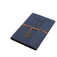 Carnets de notes vintage personnalisés pour entreprises, planificateurs de bureau créatifs, impression couleur personnalisée, 100 feuilles, couverture en similicuir