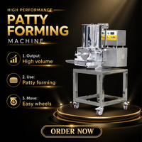 Machine de formage automatique de galettes de hamburger, d'entrecôtes de bœuf et de nuggets de poulet, équipement de moulage de 2100 pièces/heure pour ligne de transformation alimentaire
