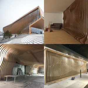 Paneles de fachada de pared de Metal de aluminio ondulado 3D modernos, aislamiento térmico ignífugo impermeable para techos perforados interiores y exteriores - Product Image 6