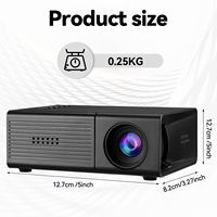 Nouveau mini projecteur M3S, home cinéma portable, LED HD 1080p 3D, écran géant intégré CRT, adapté à plusieurs personnes pour regarder