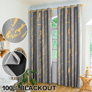 Cortina de ventana de sala de estar negra de alta calidad Diseño listo para oscurecer y apagón Color negro natural - Product Image 2