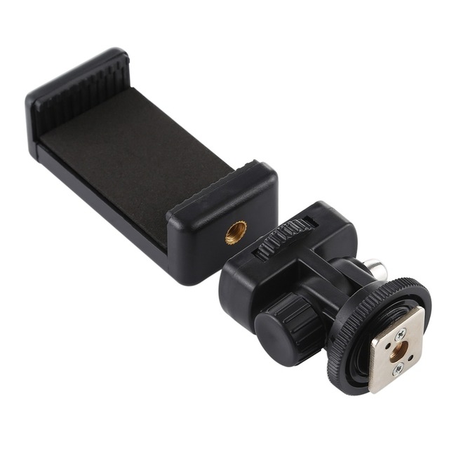 Hot Sale PULUZ 1/4 Inch Cold Shoe Tripod Mount Adapter Plastic Phone Clamp Connecting Mount