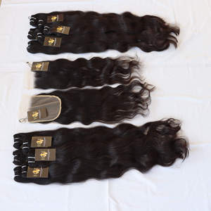 Haute qualité 100% faisceaux de cheveux brésiliens humains donneur unique brut ondulé vierge indien cuticule cheveux alignés cheveux vietnamiens en vrac - Product Image 4