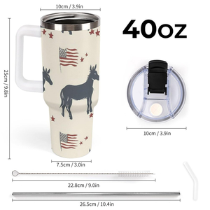 Vaso Térmico de Acero Inoxidable de 40oz con Logotipo Personalizado al por Mayor, Taza de Café de Viaje de 30oz con Asa para Exteriores - Product Image 4