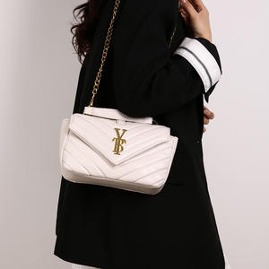 Bolsos de rango superior directo de fábrica bolso de cadena de sarga versátil elegante bolso de hombro de estilo clásico de lujo para mujer - Product Image 5