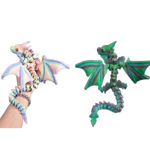 Modello di giocattolo animale portatile con doppia corna stampato 3D con stampa 3D con drago giocattolo con stampa drago - Product Image 5