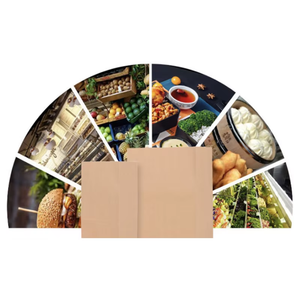 Borsa Sandwich marrone in carta Kraft per pane tostato e confezione da forno personalizzabile per <span class=keywords><strong>Pizza</strong></span> e latte - Product Image 3