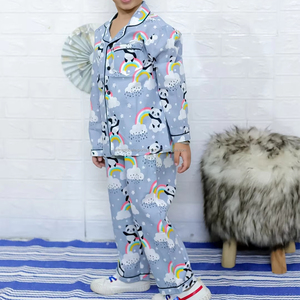 Ropa de dormir de algodón de primera calidad para niños, pijamas para niños, ropa para el hogar, conjuntos de pantalones largos, precio al por mayor, ropa al por menor - Product Image 1