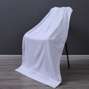 5 Star Hotel Luxury Bathroom Custom logo Cotton Hotel Towels Great Quality White Terry Cotton Towel - Product Image 5
