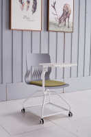 Chaise de bureau avec dossier, chaise de formation pliable, chaise de conférence, cadre en fer et plastique PP de haute qualité, garantie de 2 ans