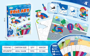 Stiker Gambar perlengkapan seni DIY kreatif mainan perjalanan permainan warna-warni seni Foil kerajinan untuk anak-anak - Product Image 4