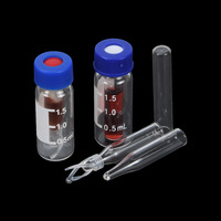 Beconbio Tubes coniques en verre HPLC pour usage en laboratoire, avec pieds en PP, flacons Polyspring à volume limité 2 ml