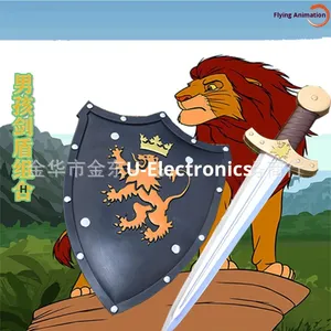 Niños Rey León Cosplay juguete espada escudo arma Combo PU goma niño pequeño escudo de espuma para jugar para Pequeños <span class=keywords><strong>guerreros</strong></span> - Product Image 4