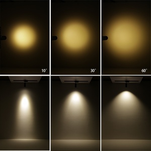 Luz de pista ajustable comercial moderna, foco magnético LED de aluminio Simple Popular para interiores, Chip Cob montado en superficie MR16 - Product Image 3