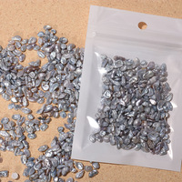 Perles d'eau douce grises naturelles colorées sans trous, baroques, irrégulières, en vrac, pour la manucure DIY et les autocollants pour ongles