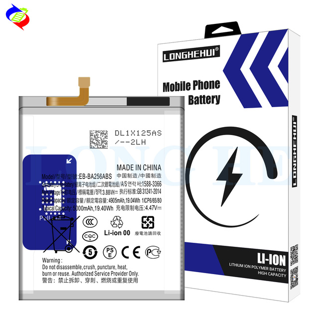 Wholesale High Capacity Mobile Phone Li-ion Battery EB-BA256ABS for Samsung Galaxy A55 SM-A556B Rechargeable Phone Battery
