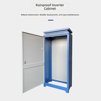 Boîtier électrique sur pied personnalisable IP55 1,2 mm bleu et blanc compatible avec poutre transversale pour alimentation industrielle