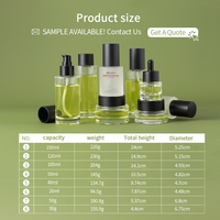 30ml 50ml 100ml 120ml rose/clair ensemble cosmétique bouteille d'emballage bouteilles de lotion en verre vides de luxe pour sérum de soin de la peau