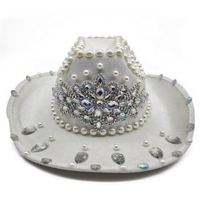 Sombrero Vaquero con Lentejuelas Brillantes y Pedrería, para Festivales <span class=keywords><strong>de</strong></span> Música Rave, Discotecas, Moda Y2K, Accesorio para Actuaciones - Product Image 2