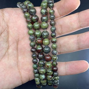 Cuentas sueltas redondas de piedra de sangre de dragón natural para la fabricación de pulseras, origen Yiwu, proceso de pulido y rectificado. - Product Image 3