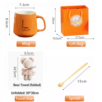 Ensemble cadeau souvenir de mariage personnalisé avec logo, vente en gros, tasse en céramique, couvercle, cuillère, serviette, boîte cadeau imprimée en sérigraphie, prix d'usine, livraison rapide